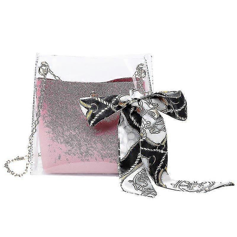 1set Pvc Handbag With Pouch