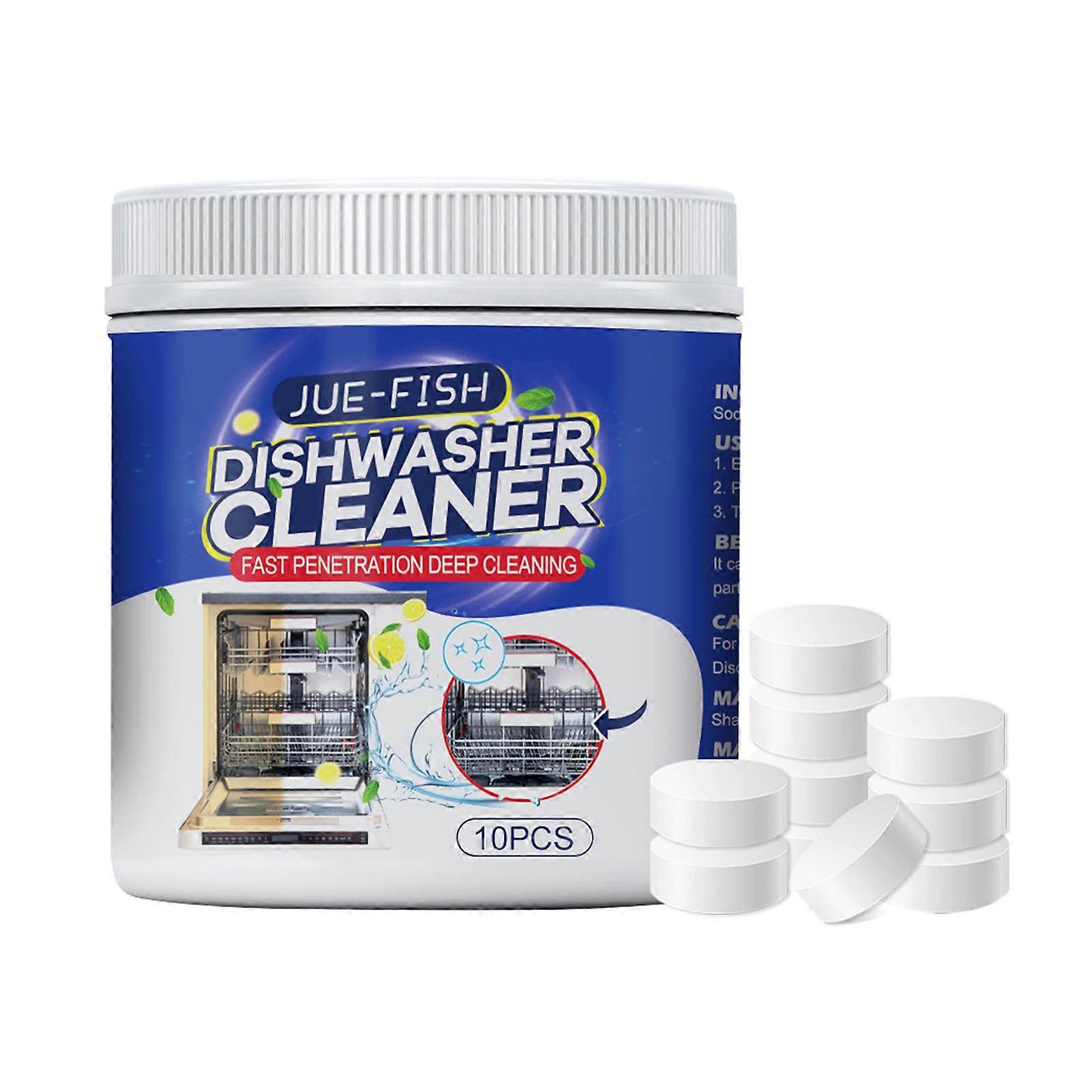 10 Pcs Dishwasher Cleaner Tablets Fast Powerful Dishwasher Descaling Tablets for Kitchen