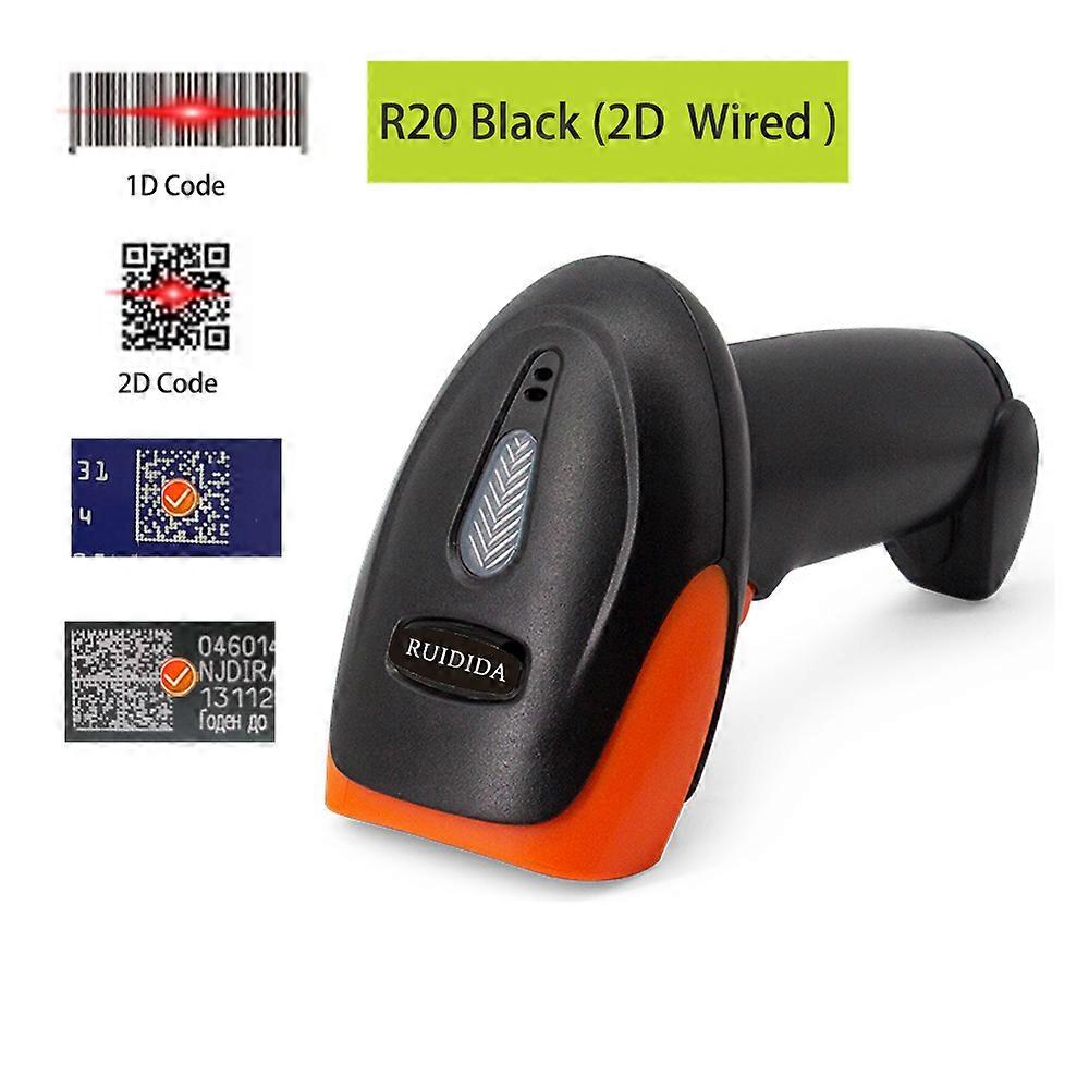2D-kabelgebundener Scanner oder drahtloser Barcode-Scanner oder Bluetooth-Leser Drahtloser Scanner 2D-Handheld-Barcode-Leser QR-Code PDF417