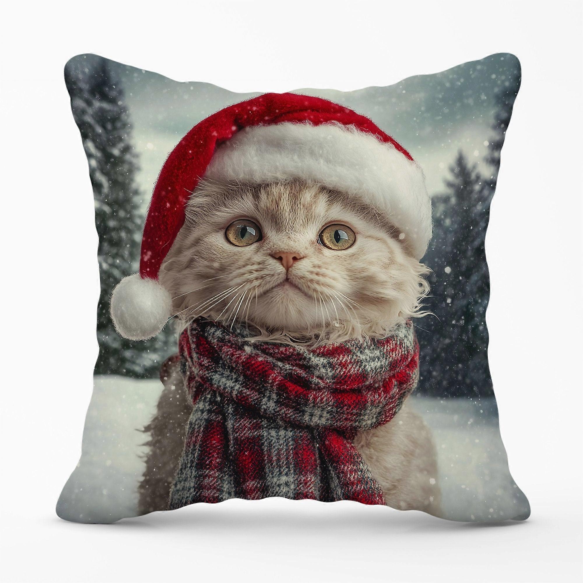 Christmas Selkirk Rex Cushion