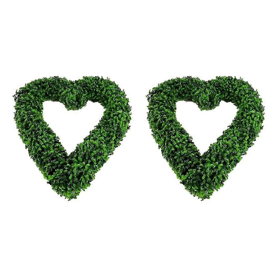 2x Garden Products Topiary Boxwood Heart Topiary Door Hanging Love Decor