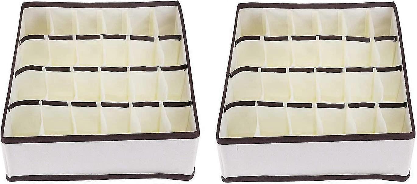 2 Pack Collapsible Drawer Organisers(24cell)