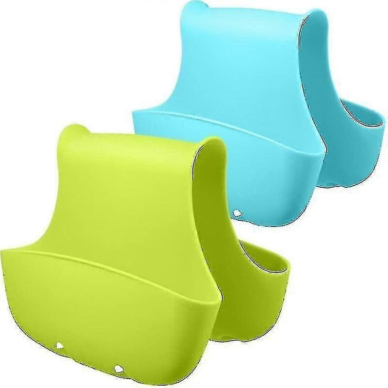 2 Pack Kitchen Plastic Storage Basket For Double-sink