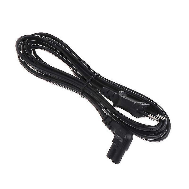 1/2/3/5m 2 Pin Euro Plug To Right Angle Turn Left Figure 8 C7 Plug Power Cable
