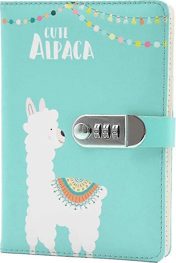 Creative Pu Leather Notebook Diary With Lock(animal Pattern), A5 Secret Password Gift