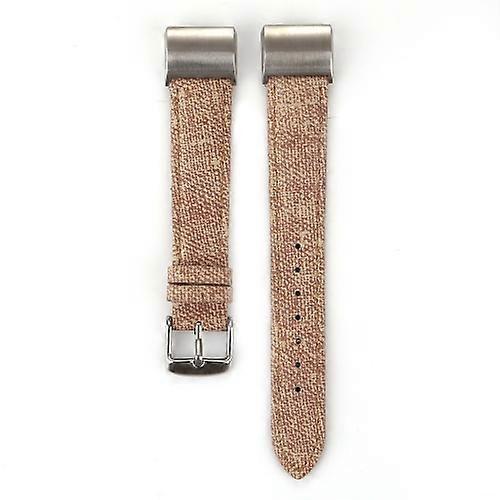 For Fitbit Charge 2 Cowboy Texture Leather Watch Band
