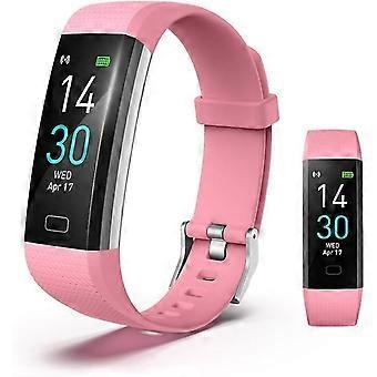 Fitness Tracker com pressão arterial, frequência cardíaca, monitor de oxigênio no sangue, monitor de atividade, monitor de sono e temperatura, relógio inteligente, pedômetro, contador de passos