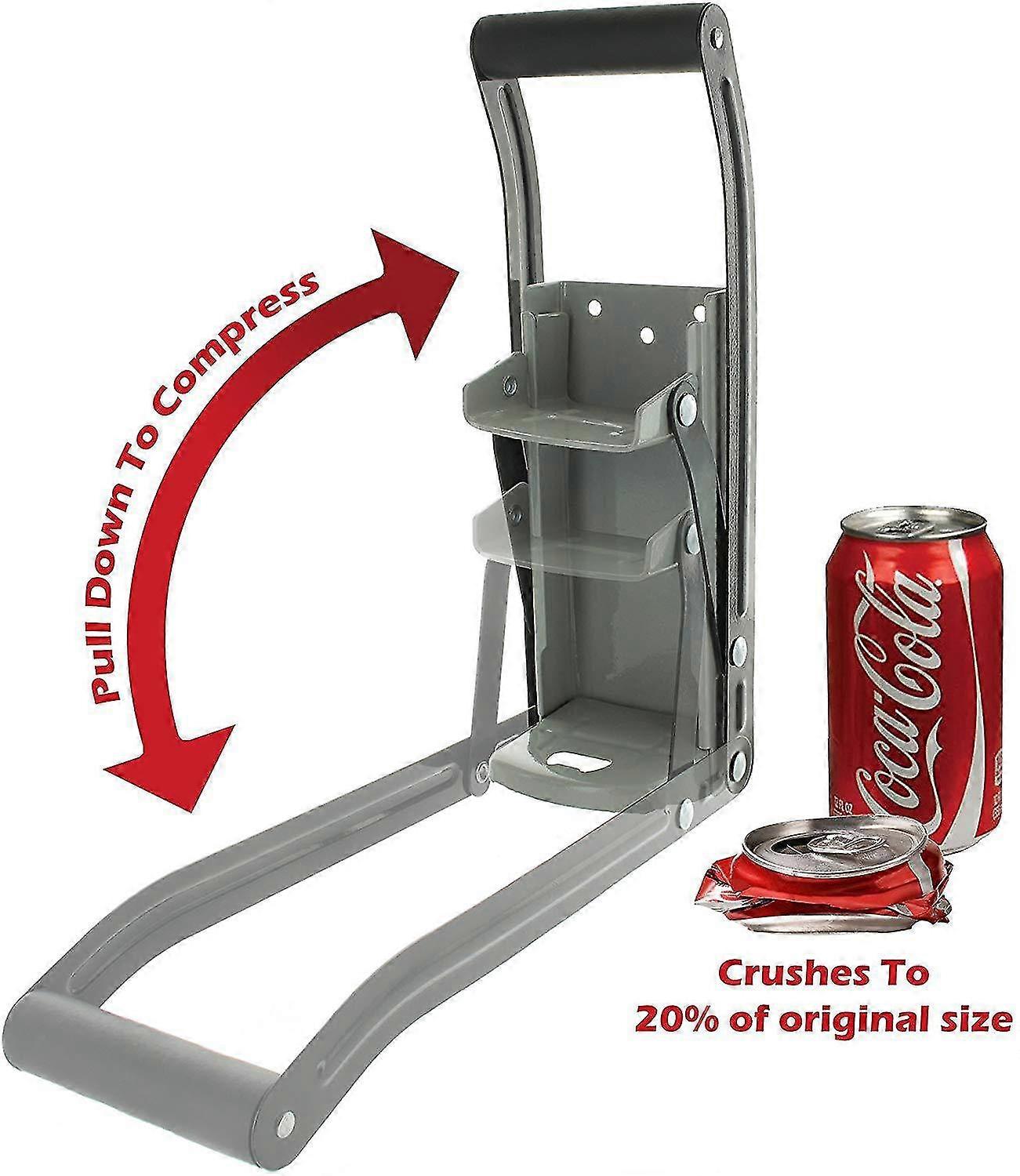 Can Crusher 16oz In Aluminum Recycling Tool Bottle Opener | Heavy Duty Large Metal Wall Mounted Soda Beer Smasher