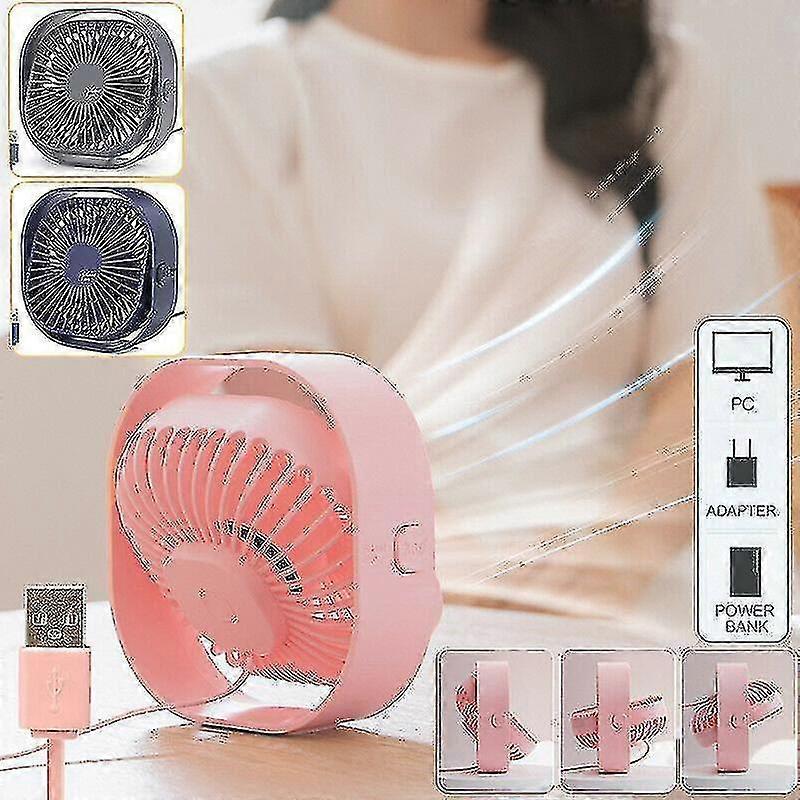 3 Speeds Adjustable Small Table Silent Fans Mini Desktop Cooling Usb Fan