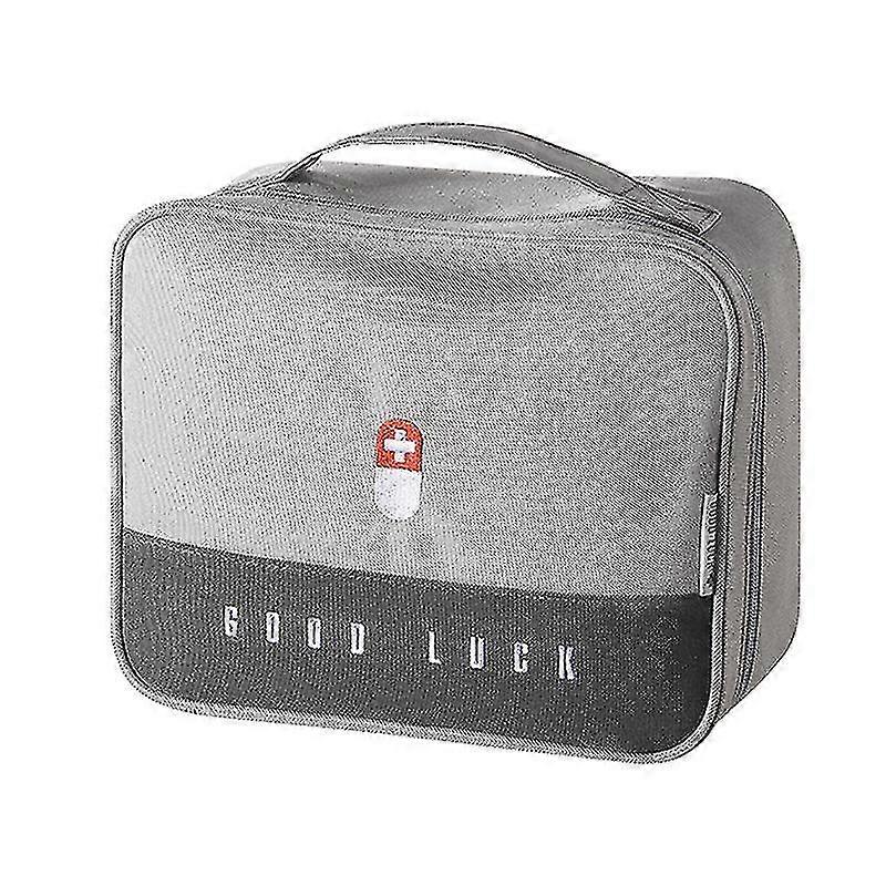 Portable Storage Bag Multifunctional First Aid Kit Compatible With Hiking Gray