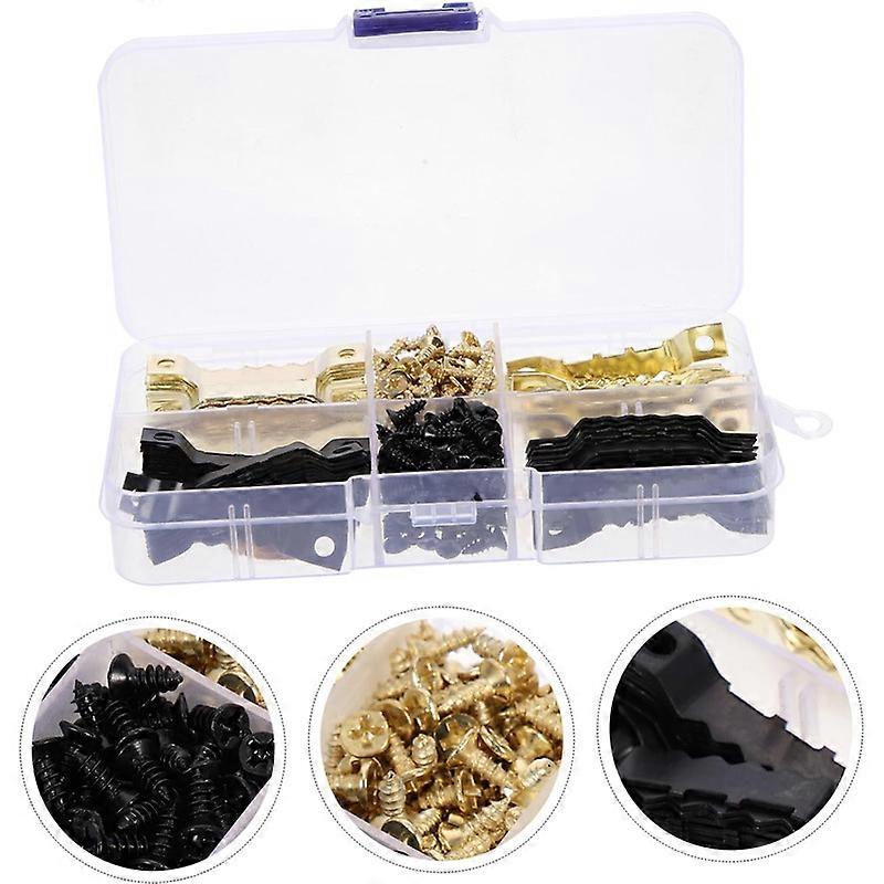 100 Pcs Photo Frame Durable Hanging Hooks - Double Hole Sawtooth