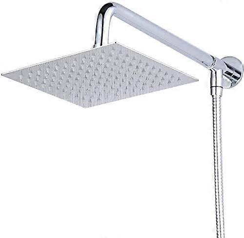 8" Square Shower Head with Arm Rainfall Shower Heads Chrome Shower Head