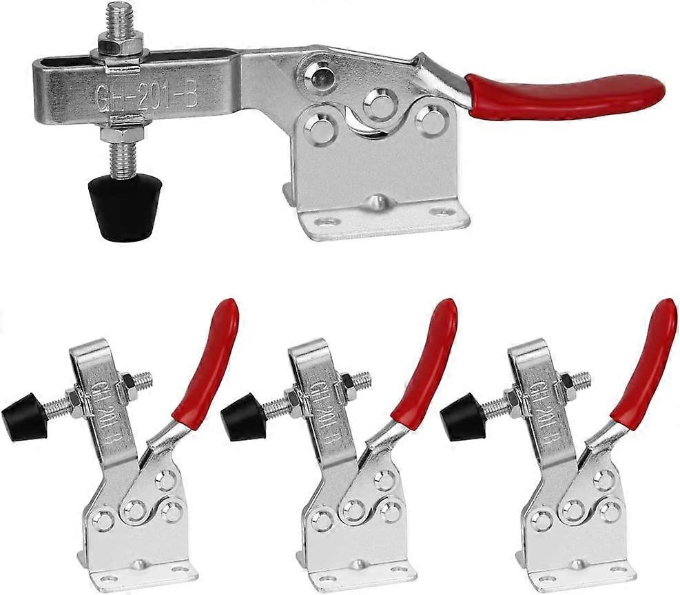 Gh-201-B - 4Pcs Vertical Clamping Toggle Clamps With Horizontal Base