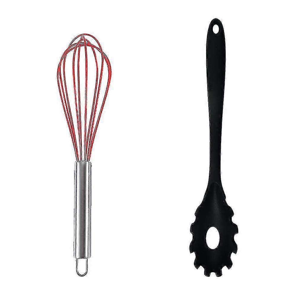 2 Pcs Silicone Cooking Utensils Set Heat Resistant For