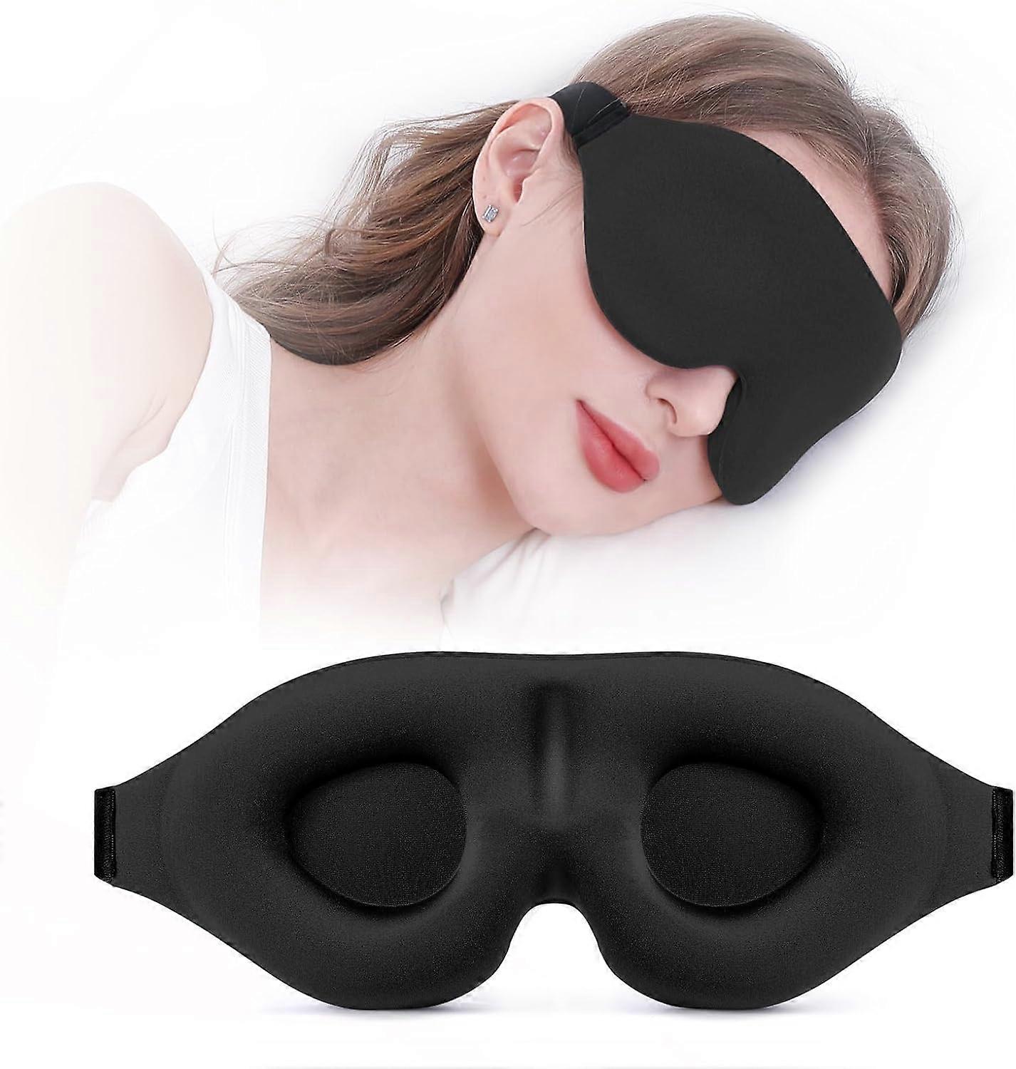 1 pcs Sleep Mask for Side Sleeper, Complete Light Blocking 3D Sleeping Eye Mask, Soft Breathable Eye Cover for Women Men, Relaxing Zero Pressure Night