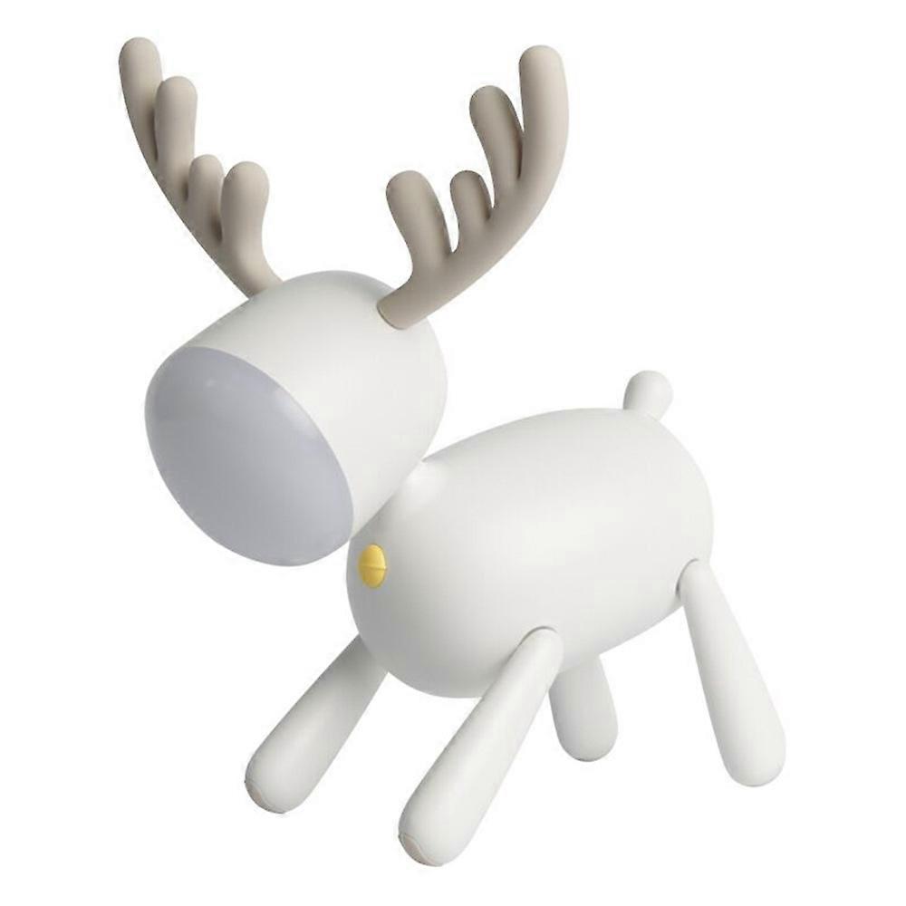 USB Rechargeable Cute Deer LED Night Lights Dimmable Bedside Table Desk Lamp