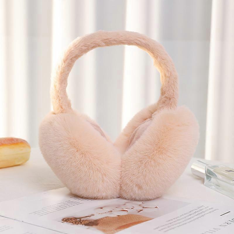 Solid Color Elastic Non-slip Cute Unisex Earmuffs Winter Soft Thickened Plush Headband Ear Warmer