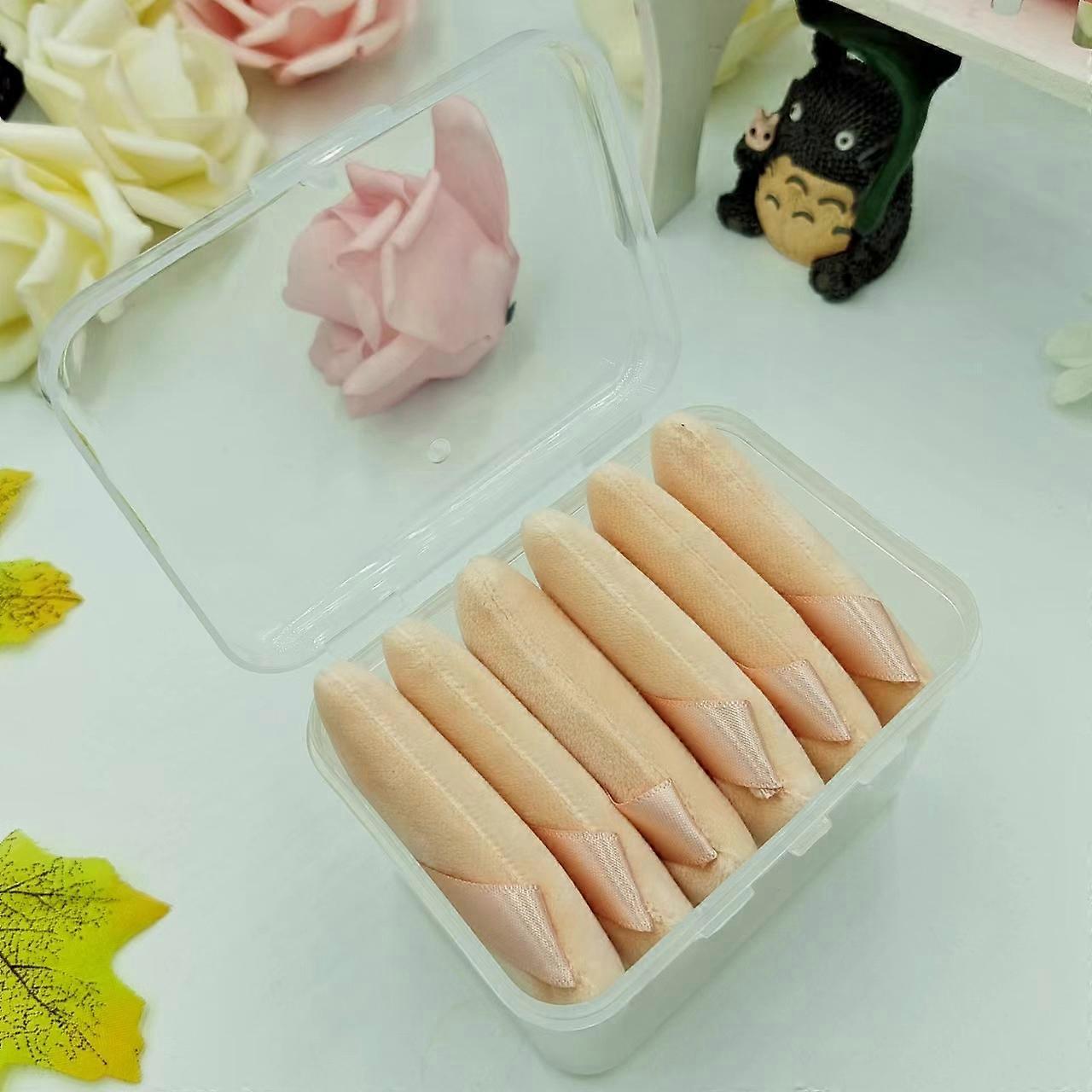 6 pcs Skin Triangular Powder Puff - Washable Makeup Sponges