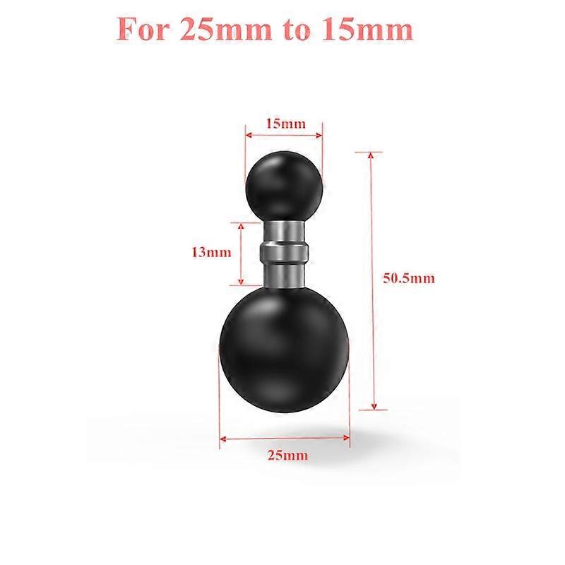 25mm to 15mm/17mm/25mm Composite Ball Adapter for Industry Standard Dual Ball Socket Mounting For Garmin- GPS Brackets