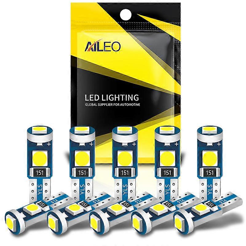 10PCS T5 LED W3W W1.2W 74 286 Super Bright 3030 car lights Wedge Dashboard Gauge Warning Indicator Instrument Cluster Lamps Bulb