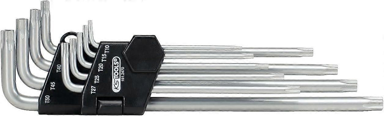 151.2470 Set of hexagon key drilled extra long, 9 pieces: T10 - T15 - T20 - T25