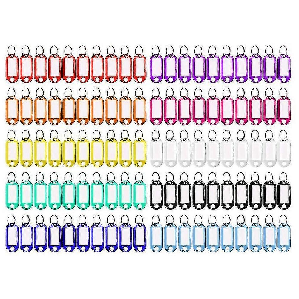 Compatible Withcompatible With100 Pcs 10 Colors Candy Color Label Keychain For Item Identification