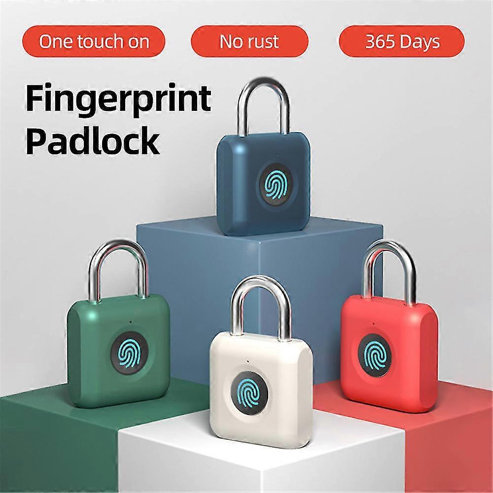 Anti-theft Fingerprint Padlock Travel Bag Locker Smart One Touch To Open Unlock