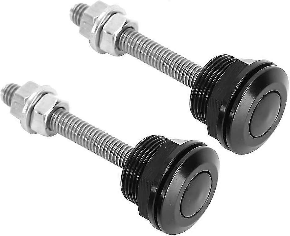 2pcs Aluminum Alloy+iron Universal Hood Pin Hood Lock Push Button Quick Release Bumper Clip Latches(22mm)