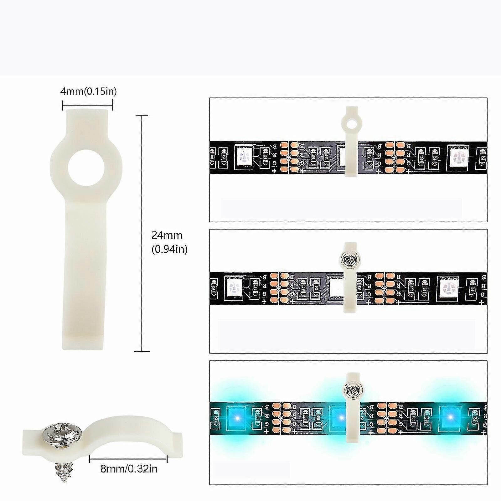 LEDストリップライトコネクタケーブルキット - 54pcs 3528/2835 8mm 2ピンRGB