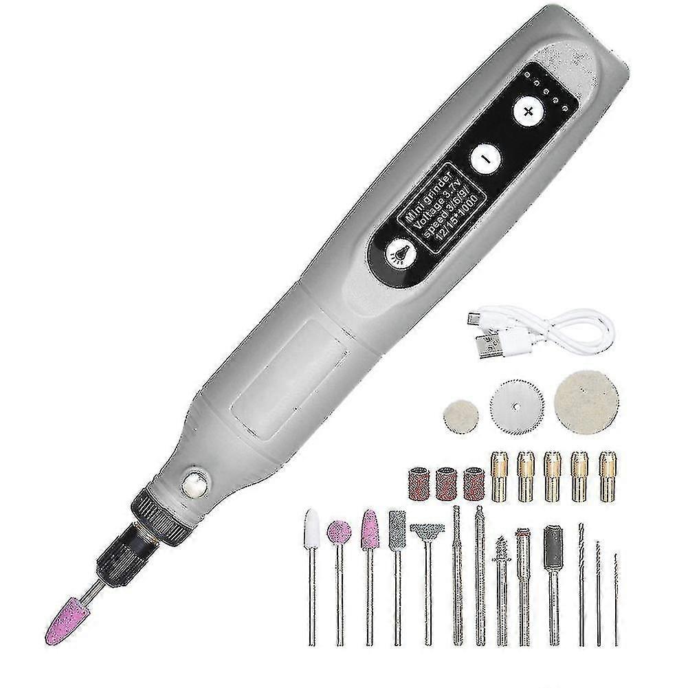 5-speed Mini Electric Grinder Tool Set Usb Charging Grinding Machine For Carving Wood Punching Meta