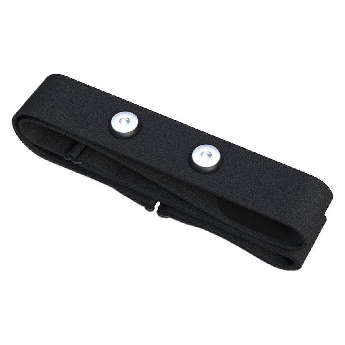 Puls Brystbælte Udskiftning Bælte Justerbar Cykling Pulsbælte Elastisk Bælte Sort