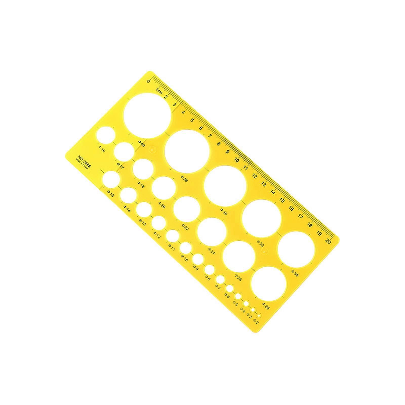 Drafting Tools For School Clear Color ABS Easy To Store High-quality Drawing Painting Stencils Oval Templates Scale