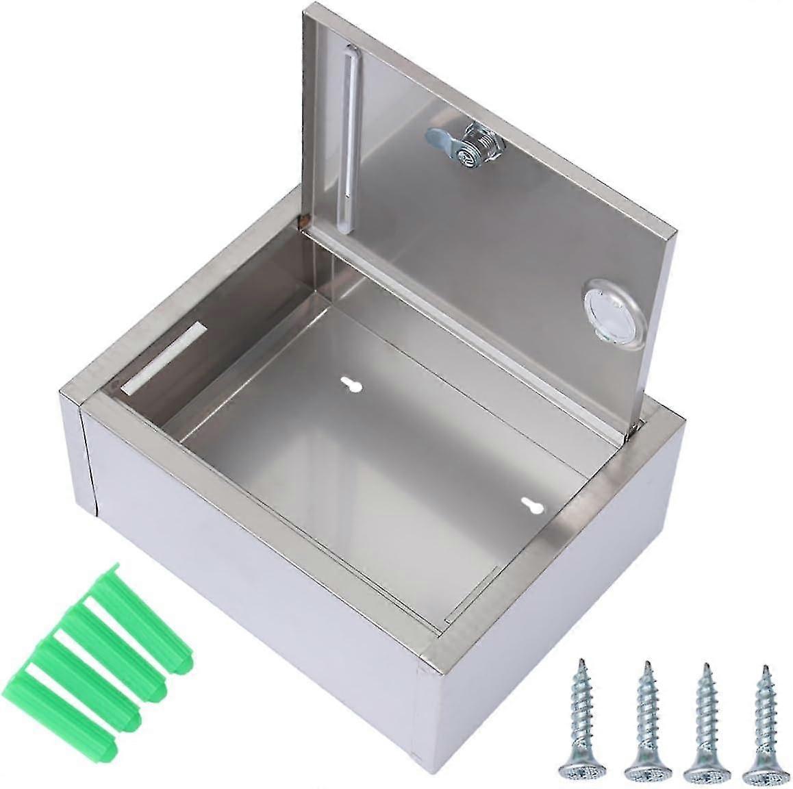 Small Stainless Steel Mailbox - Waterproof Donation Box