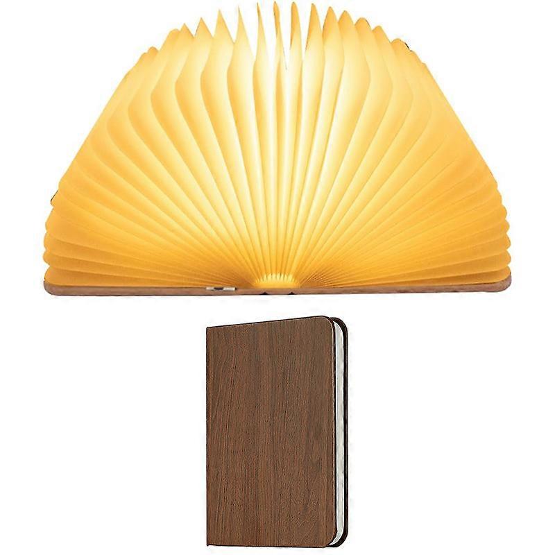 Wooden Book Light, 3 Colors Large Folding Book Lamp