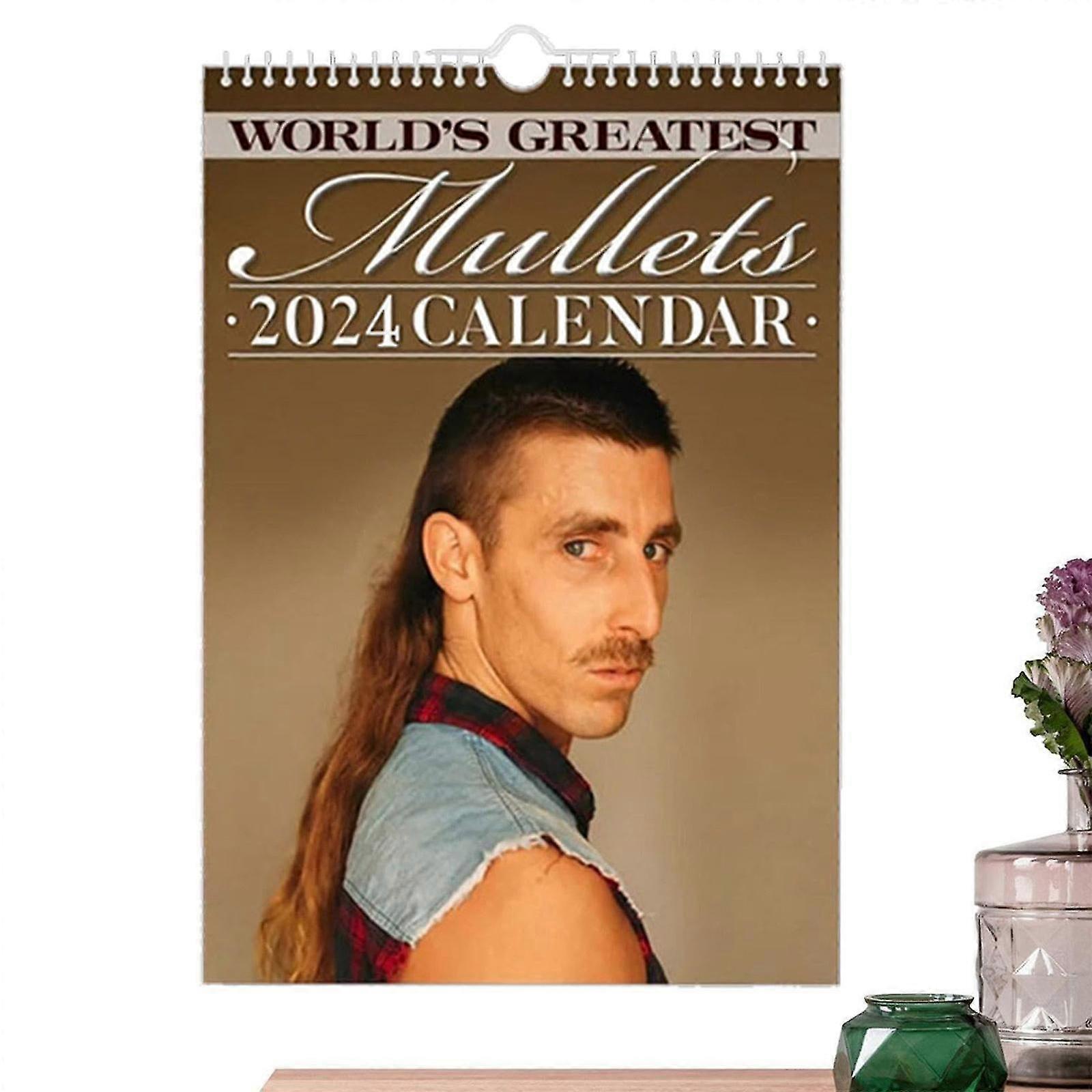 Worlds Greatest Mullets  2024 Wall Calendar