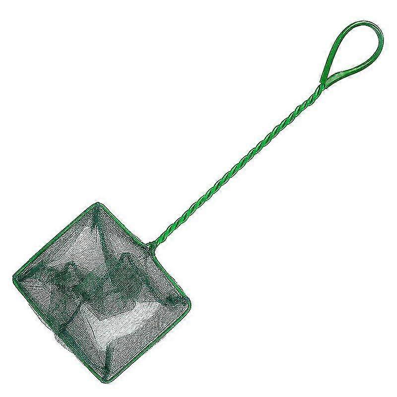 Aquarium Fish Net Fine Mesh Fish Catch Nets With Plastic Handle - Green