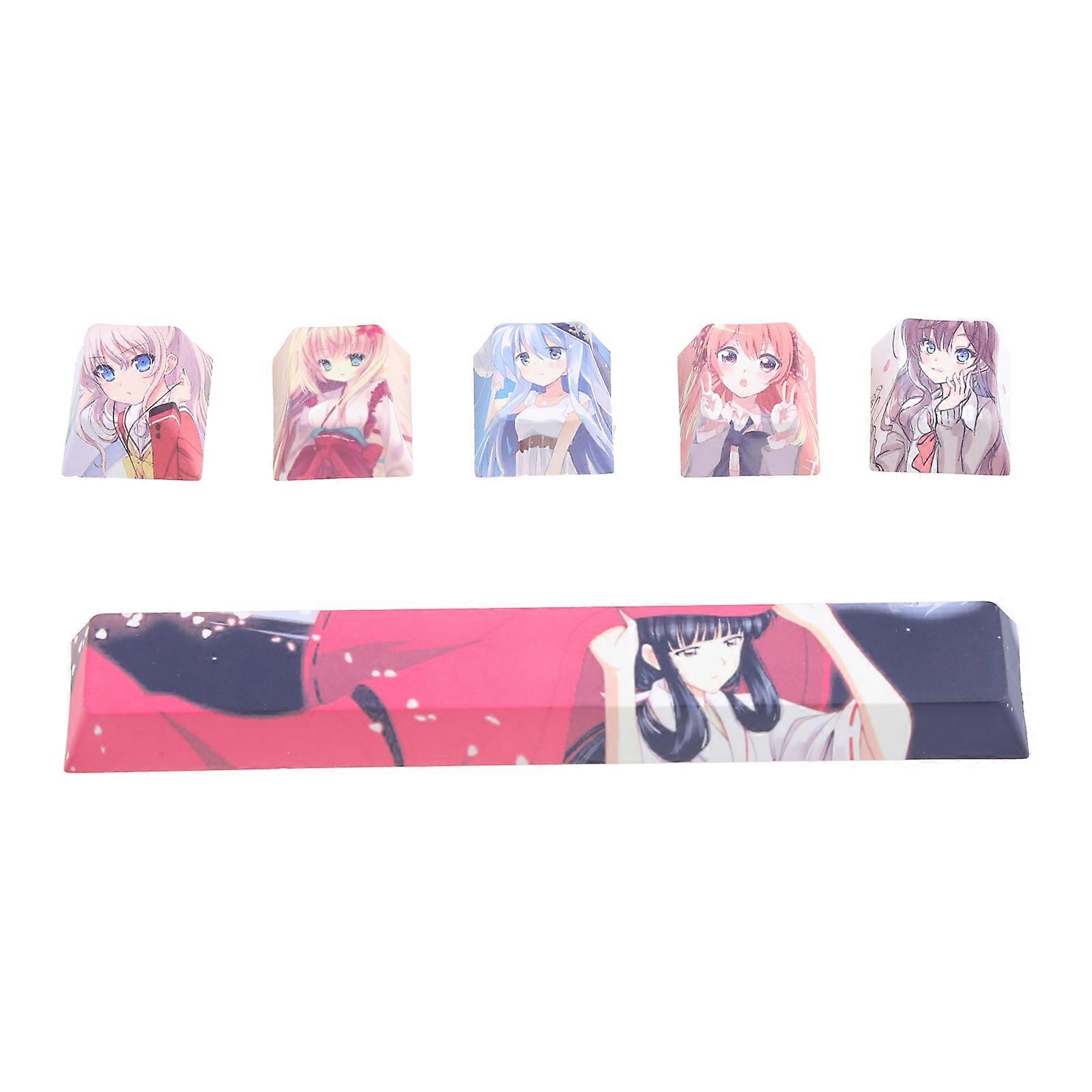 Personalized Keyboard Keycap Cherry Profile 6-Keys 5 Sides Dye-Subbed Keycaps