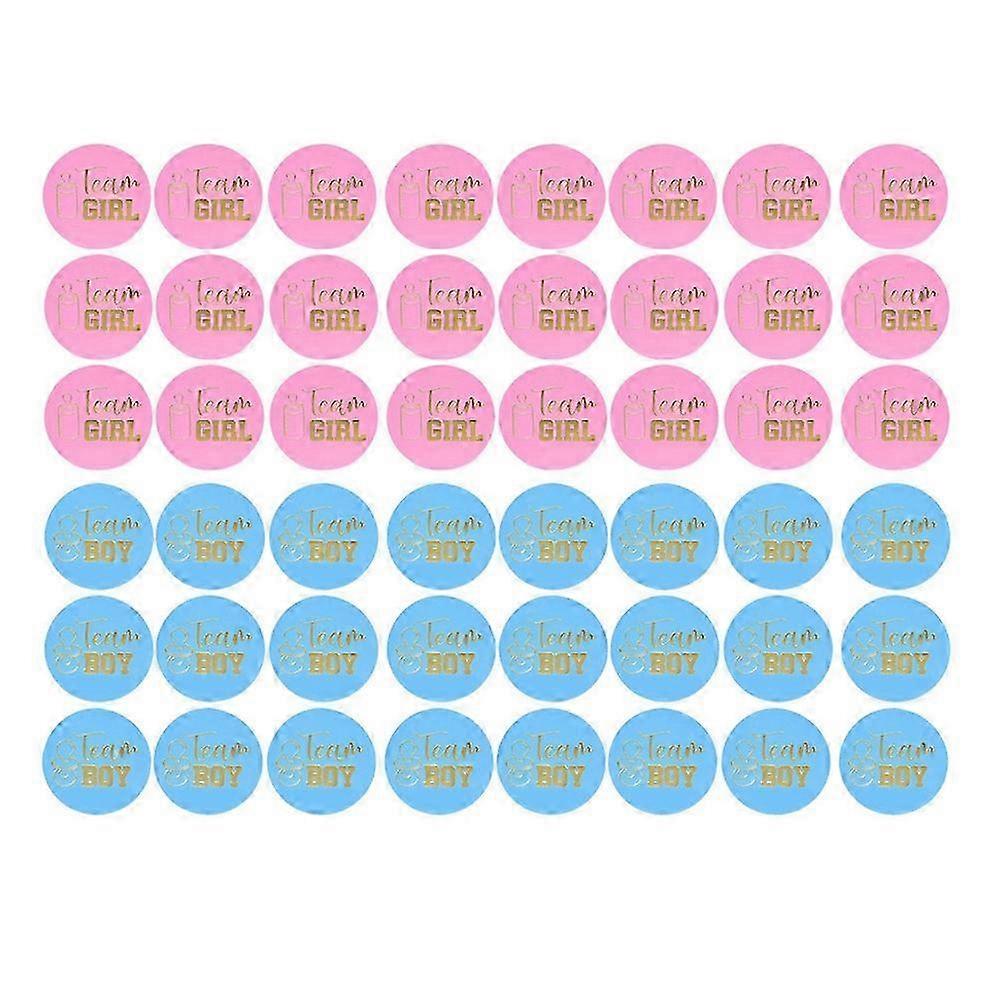 48ピース 性別を明らかにするステッカーゲーム チームボーイ&チームガール 完璧な性別を明らかにするパーティー用品 ボー