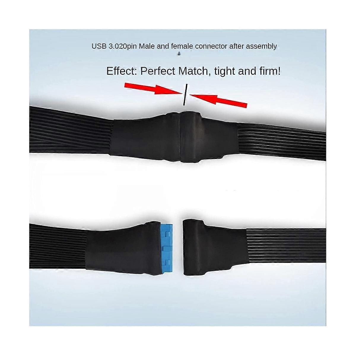 Základná doska USB 3.0 19PIN header 1to2 predlžovací splitter kábel 19pin 20Pin interný predlžovací header adaptér kábel 15cm