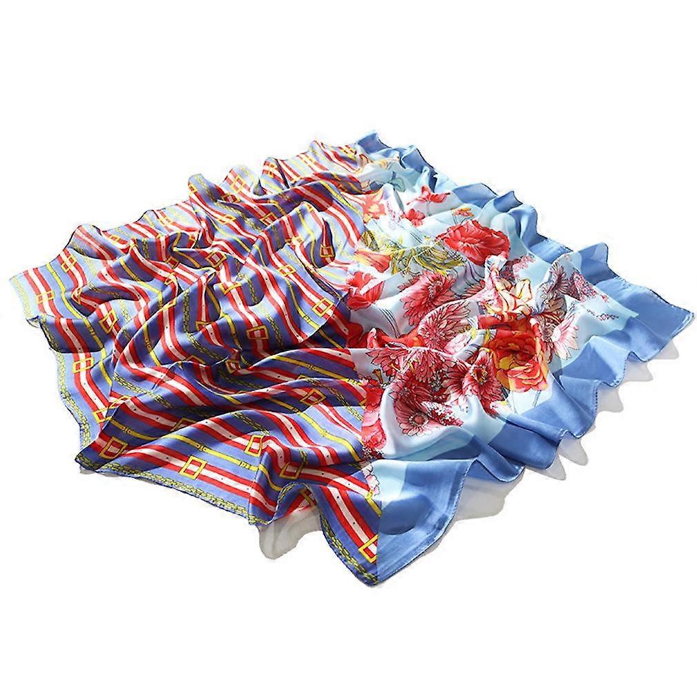 90*90CM Silky Scarf Fashion Professional Kerchief Multi Purpose Satin Scarf for Woman