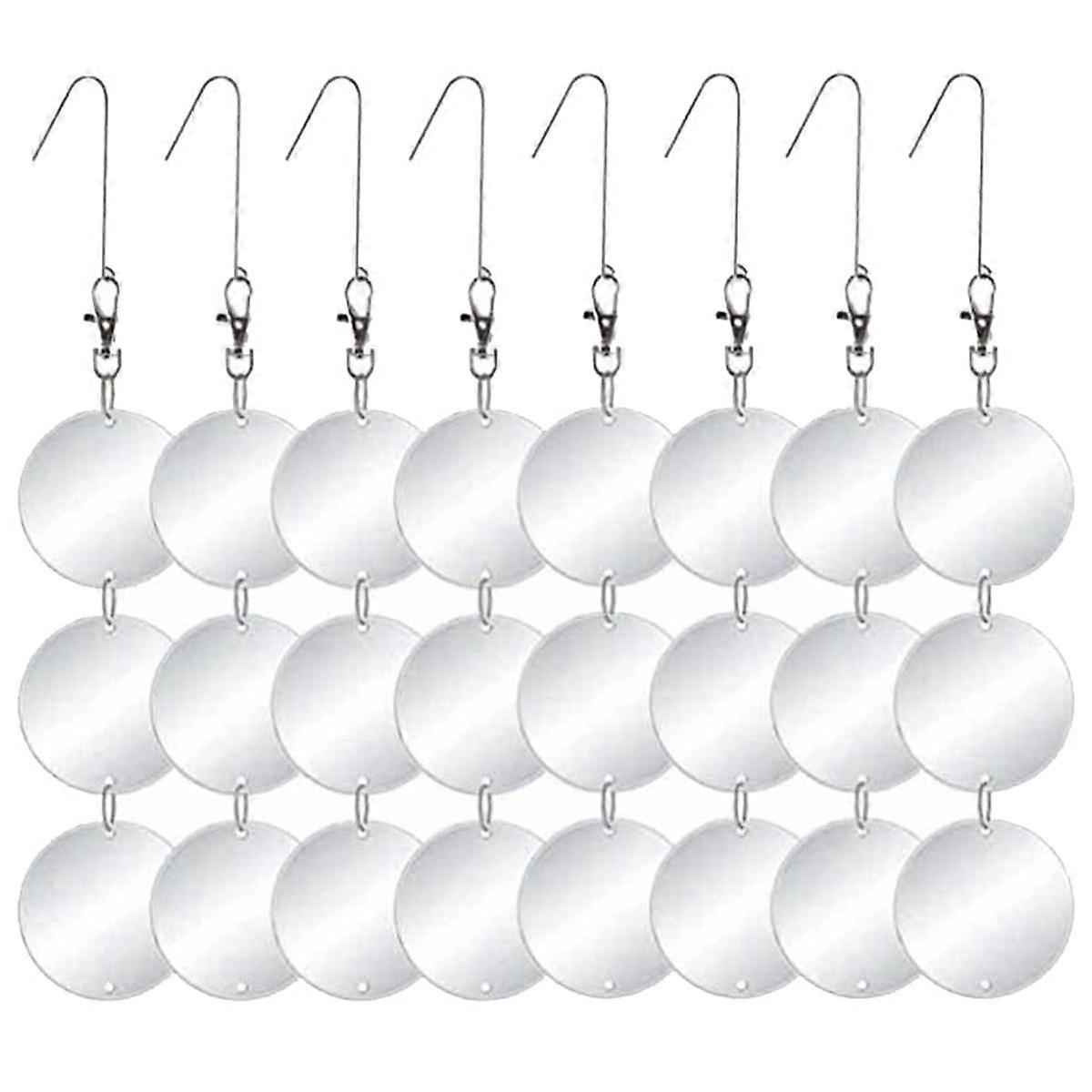 Upgraded Mirror Reflective Bird Repellent Upgraded Bird Scare Discs Set Highly Reflective Double-Sided Bird Reflectors