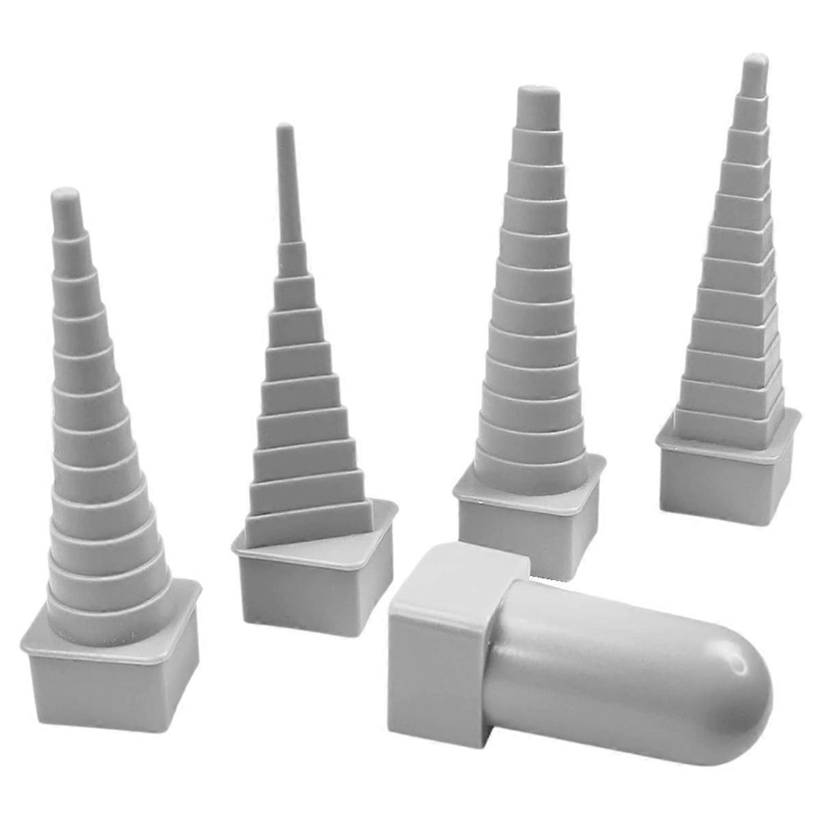 4 Piece Mandrel Wire Wrapping Tools Set,Includes Triangular, Round, Oval, Square and Plastic Handle for Metal Winding