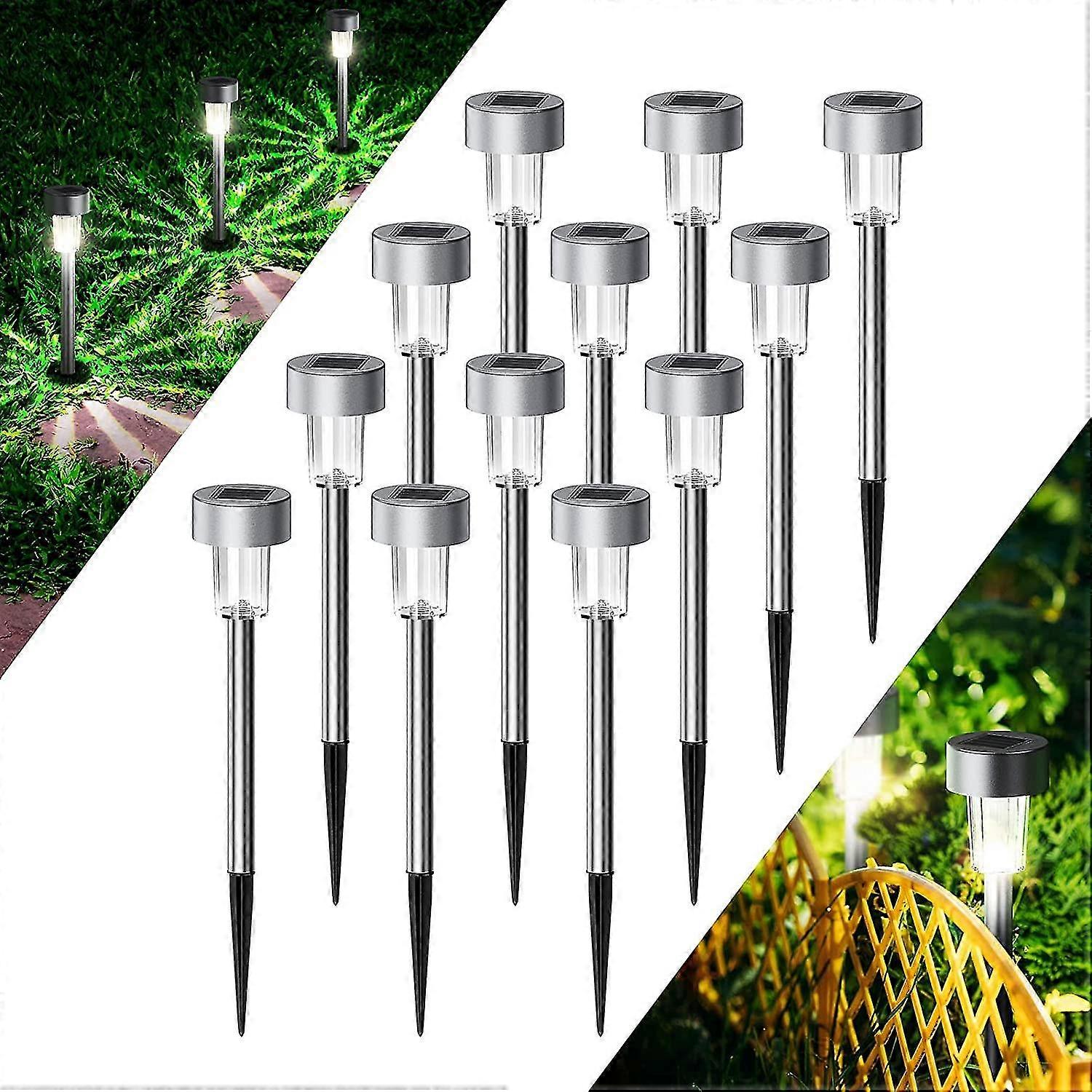 Solarlights Outdoor,12 Packgardenlightssolar Poweredwith Upgraded Solar Panel