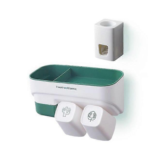 Convenient and Space-saving Toothbrush Shelf with Toothpaste Dispenser - Perfect Bathroom Accessory Organizer for Perforation-free Use