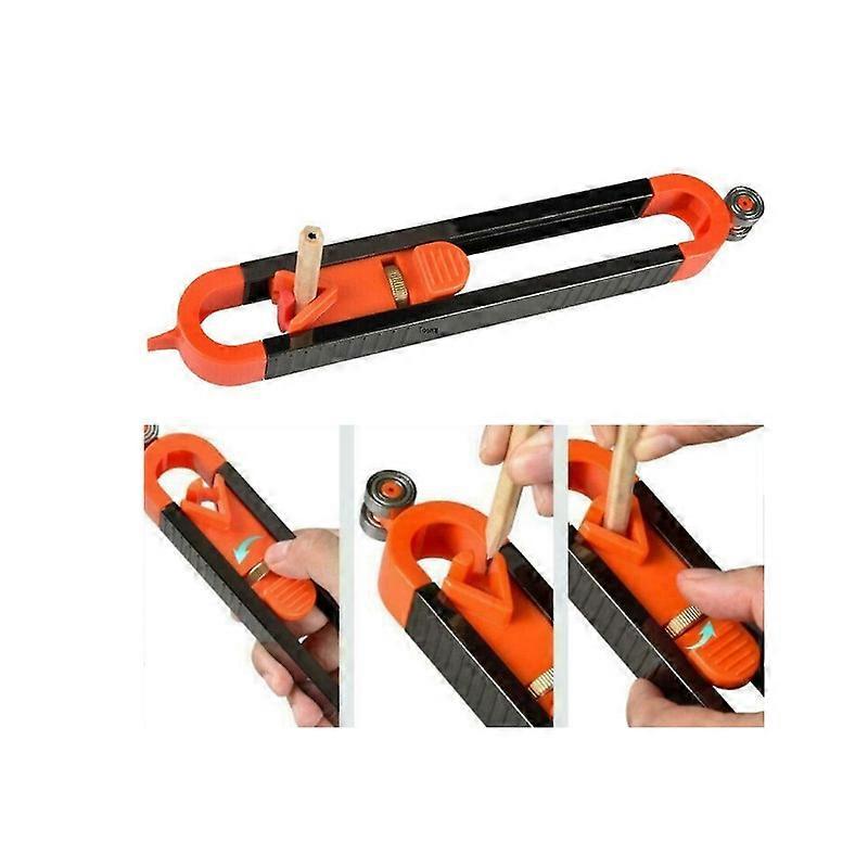 Precise Measure Contour Gauge With Lock Profile Scribing Ruler Carpenter Tool