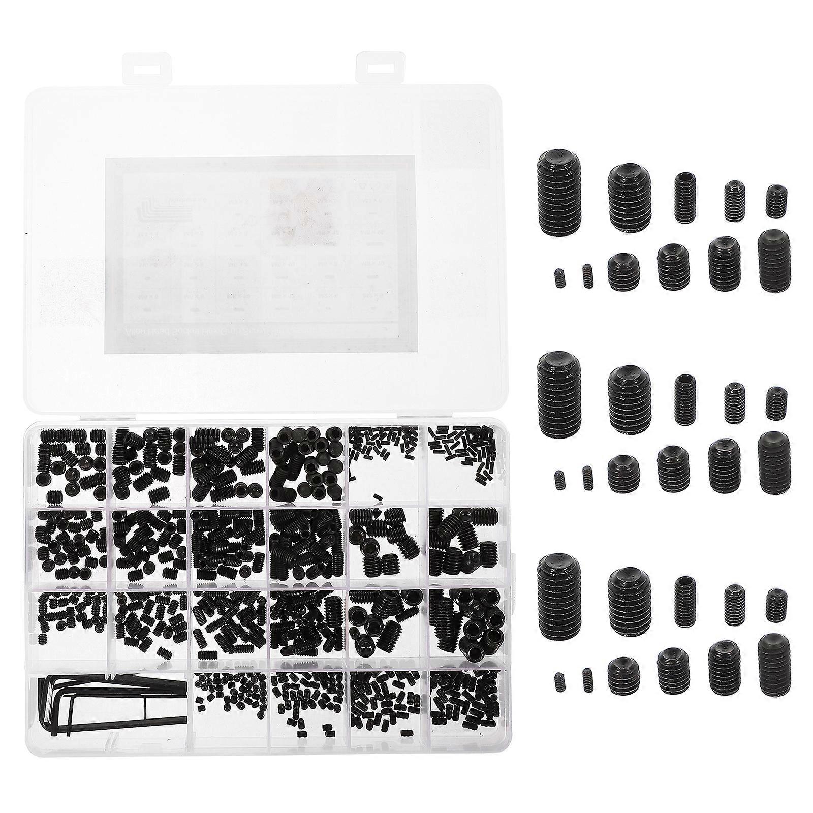 1 Set Screws Assortment Kit Internal Hex Drive Screws Set With Wrenches For Door Handles
