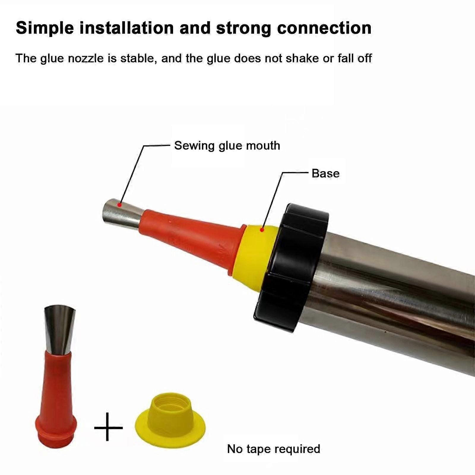 Family Use Integrated Rubber Nozzle Tool Kit Rubber Nozzle Tool With Base Stainless Steel Material Caulking Nozzle Applicator Coating For Home
