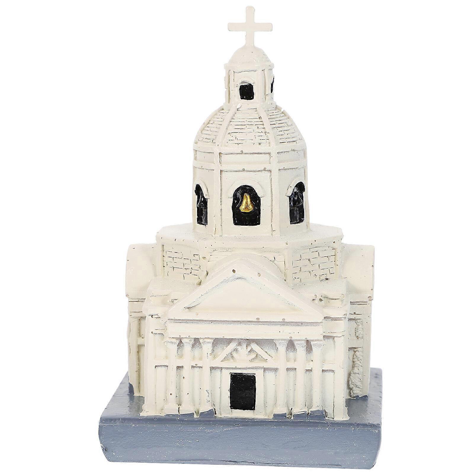 Cathedral Modeling Adornment Sand Table Ornament Home Desktop Church Decor