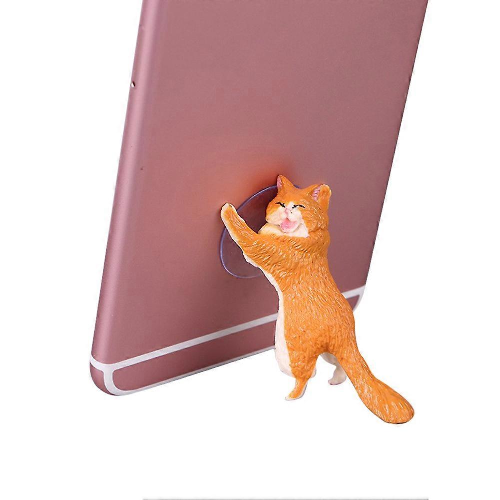Portable Cat Shape Mobile Phone Holder Suction Mount Stand Desktop Decor Gift