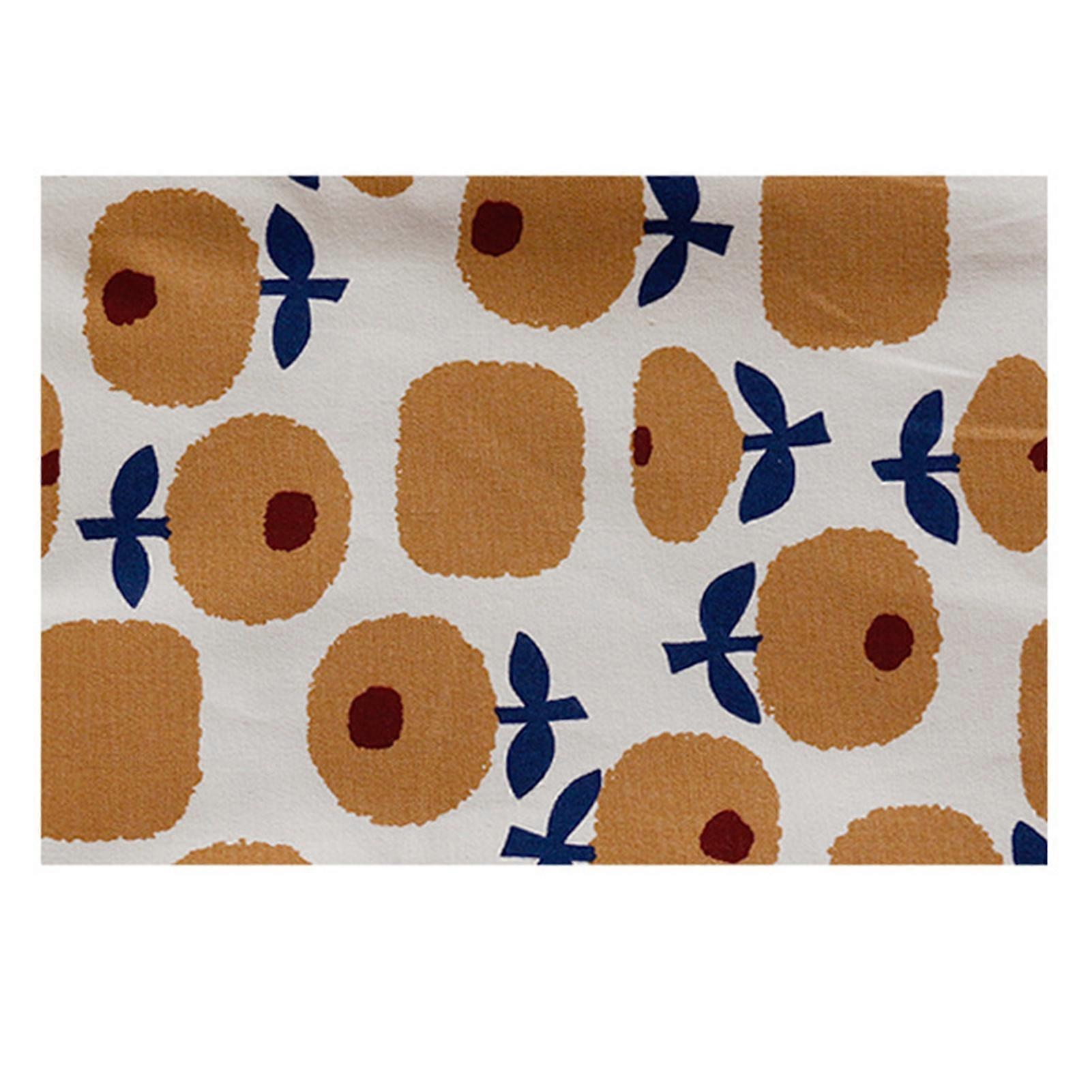 Protective Table Cloth Heat Insulated Cotton Apples Pattern Dinner Tablecover for Home